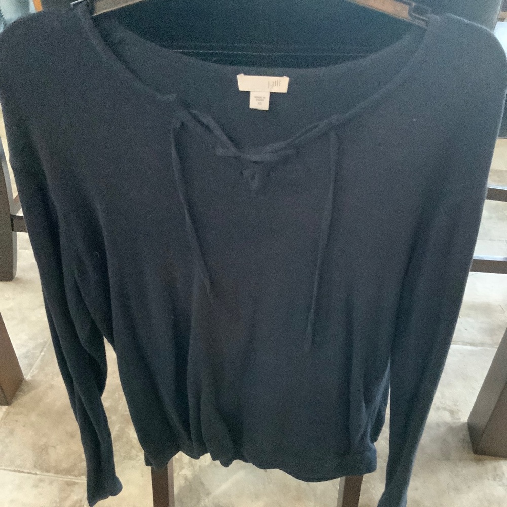 Long Sleeve Front Tie Shirt